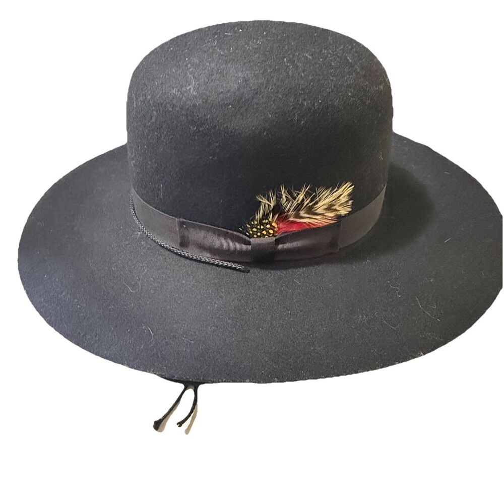 Capas Design Undertaker Wool Bolero Hat Black Size L USA 7 1/2-7 3/8”